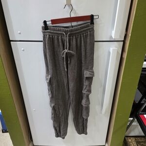 Forever 21 Textured Gray Cargo Pants